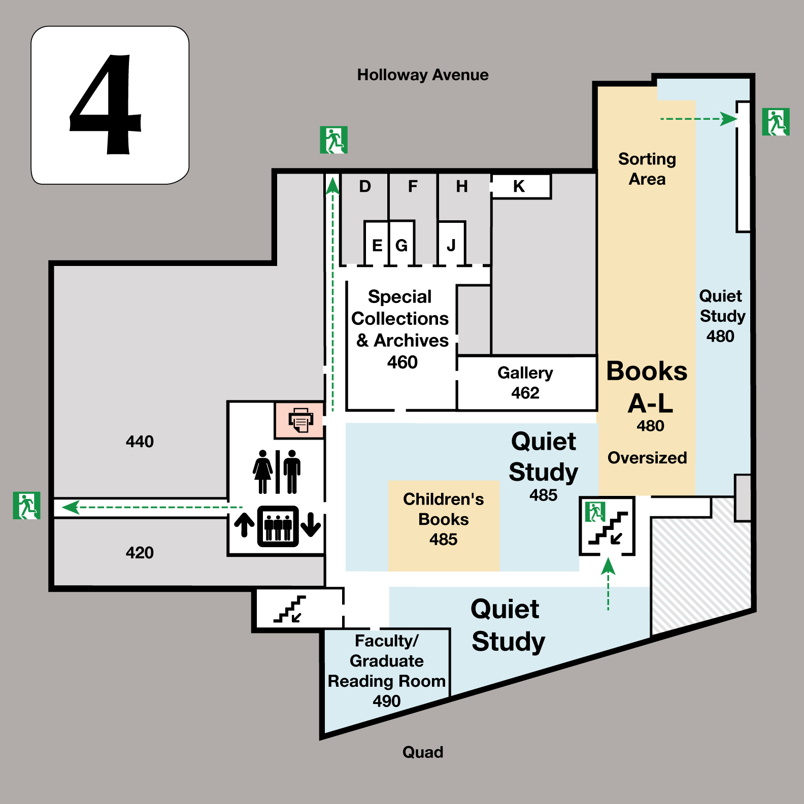 Fourth floor map