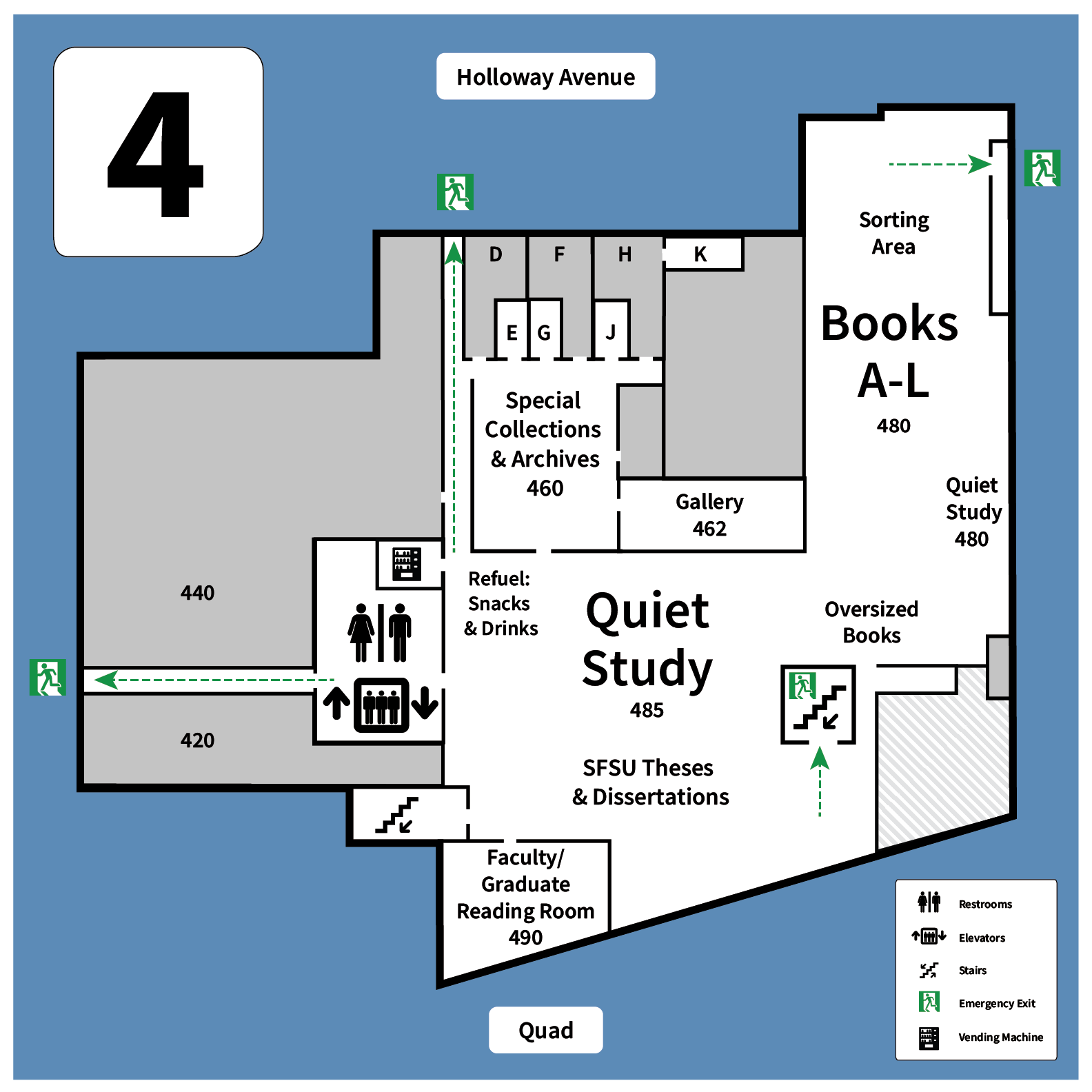 4th Floor Map