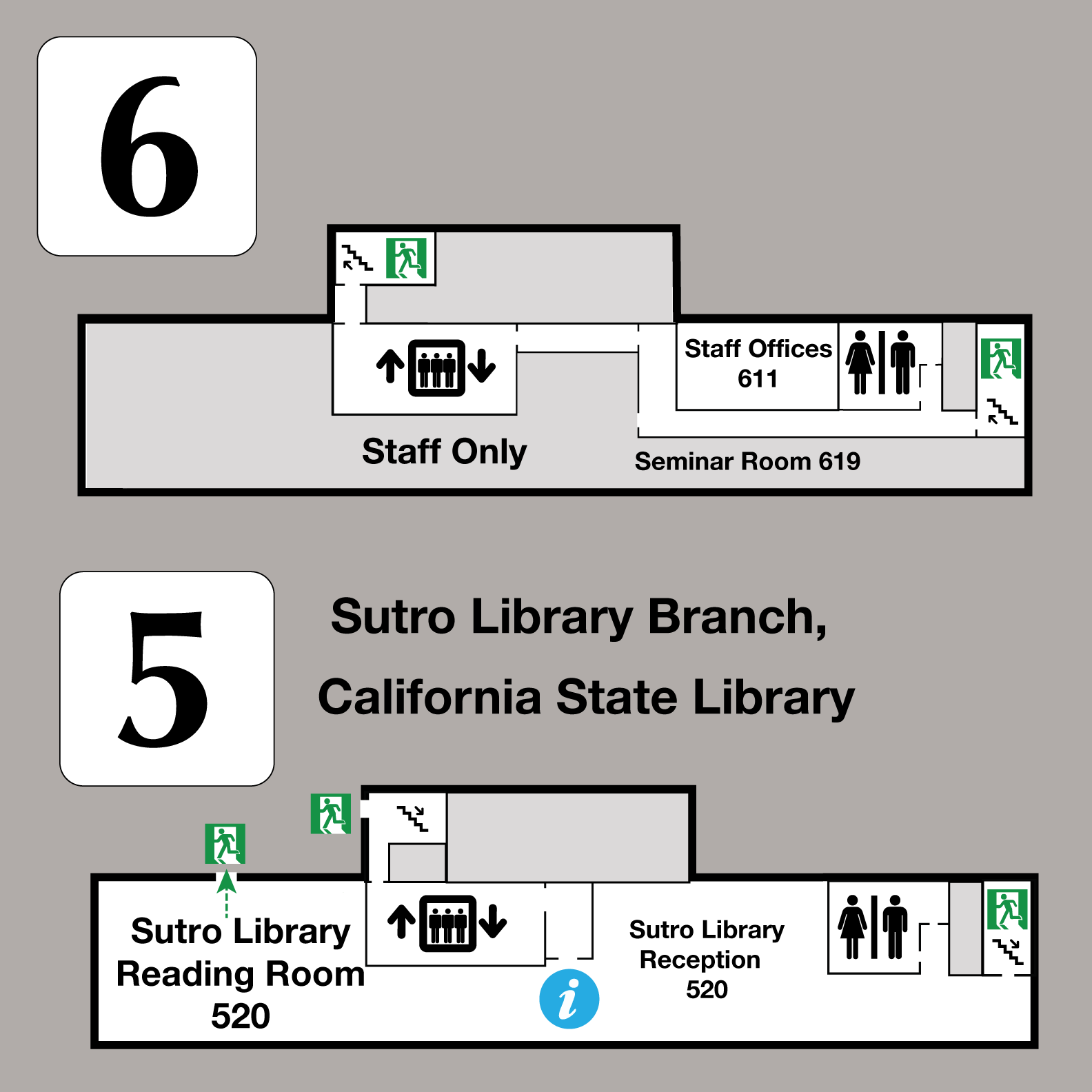 Fifth and Sixth Floor Map
