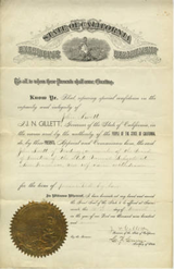 historic California document
