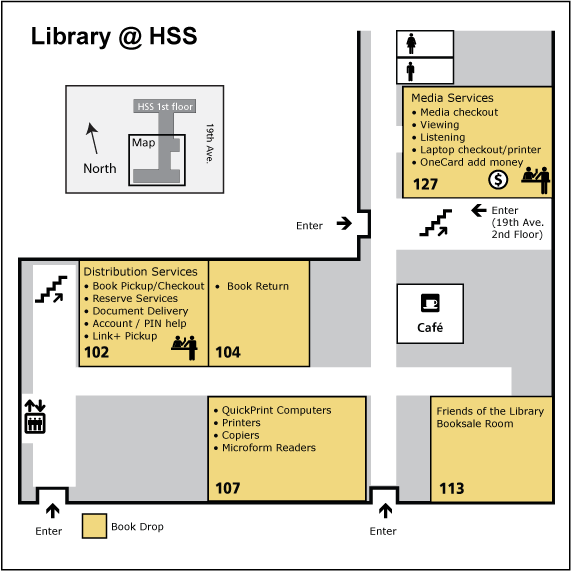 map of library at HHS