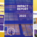 Pages from the Library's 2025 impact report