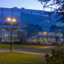 J. Paul Leonard Library at twilight