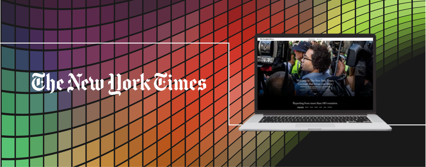 Laptop open to NYTimes.com