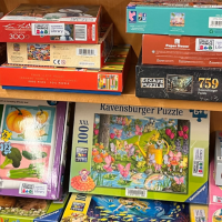 Display Shelf of Puzzles