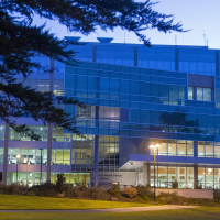 SFSU Library at twilight
