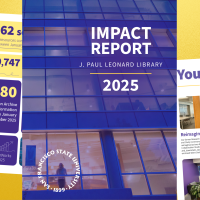 Pages from the Library's 2025 impact report