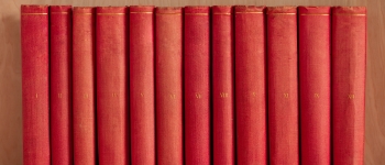 theses bound in red covers